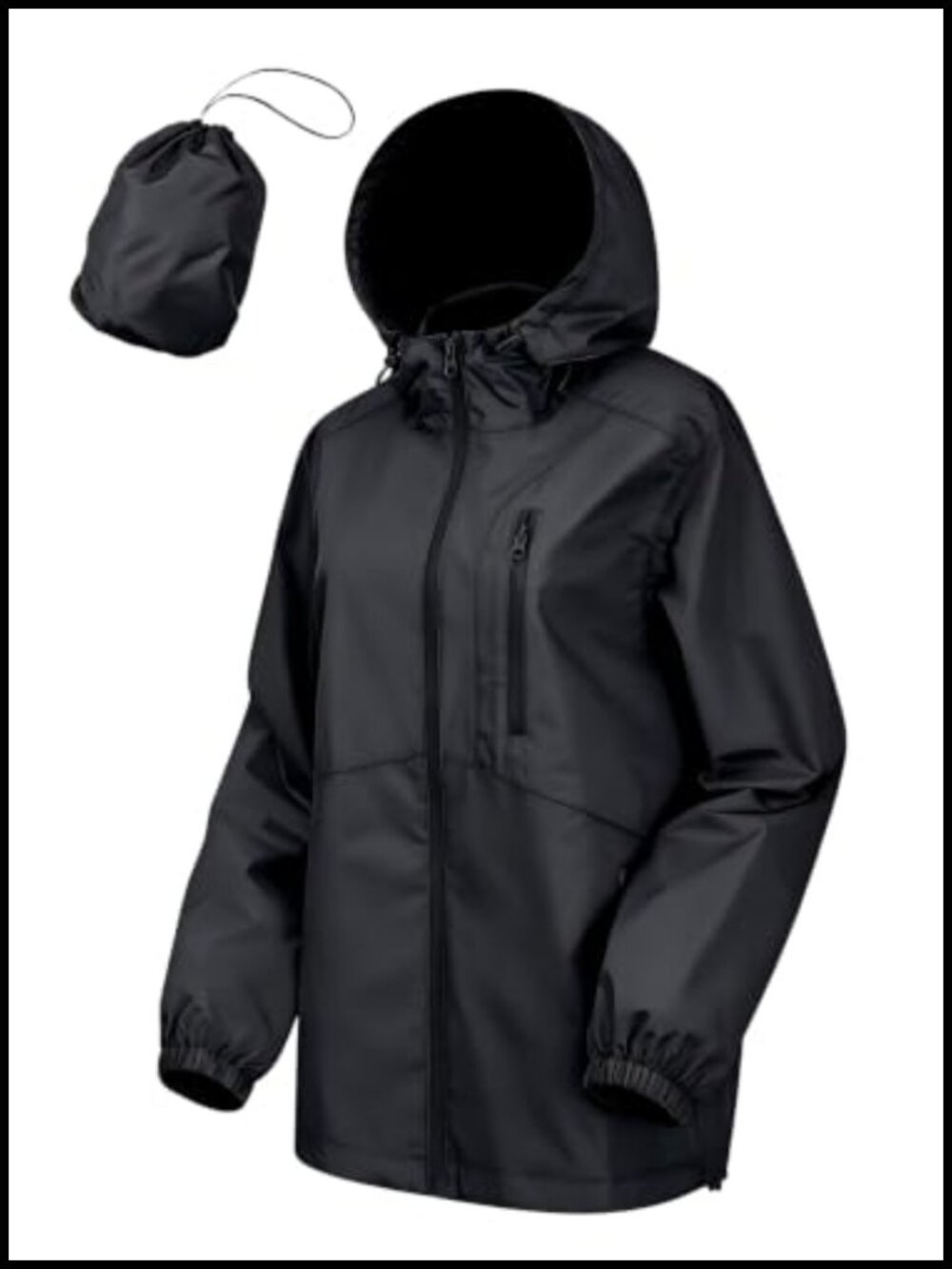 Waterproof Light Hooded Raincoat Women Packable Running Cycling Jacket